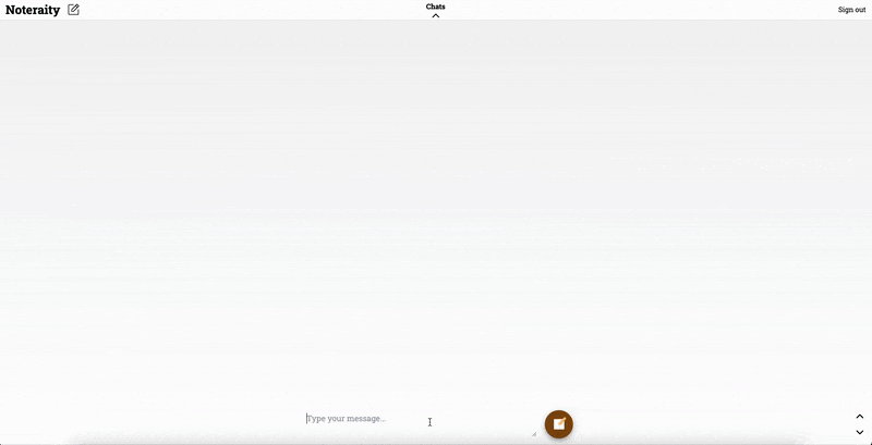 Notearity chat UI demo